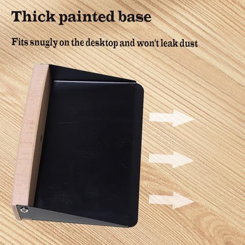 Mini Broom and Dustpan Set Small Metal Dustpan and Brush Set Hand Whisk Broom for Home Office Desktop Sofa Pet Care Household Cleaning (PET bristles, Black) - color: Black