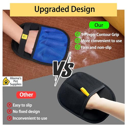 Pet Hair Removal Glove – Reusable 5-Finger Electrostatic Fur Remover for Cats & Dogs – Washable Multi-Surface Cleaning Glove (1Pcs_Blue) - color: 1Pcs_Blue