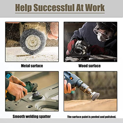 6 Pack Wire Wheel Brush for Drill - 1/4 Inch Hex Shank, Coarse Carbon Steel Crimped Wire Wheel for Cleaning Rust - style: 6 Pcs wire wheel