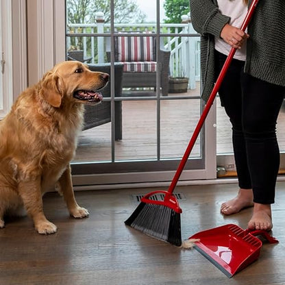 O-Cedar Pet Pro Broom with Step-On Dustpan | Remove 99% with One Sweep | Removes 3 Times More Pet Hair | Quiet Cleaning Tool for Cat and Dog Owners - size: PowerCorner Pet Pro Broom