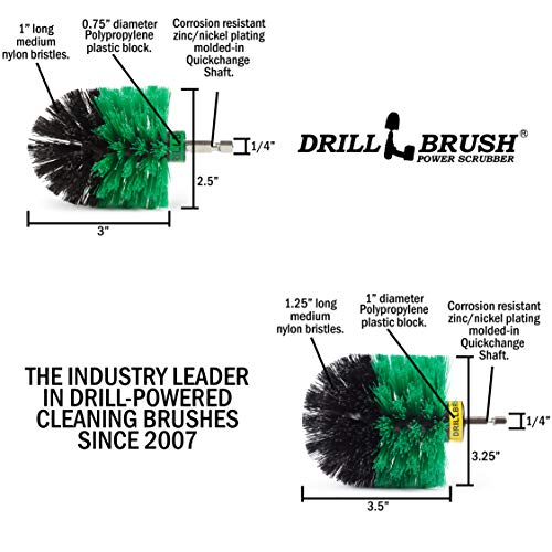 Drill Powered Kitchen Cleaning Supplies - Kitchen Scrubbing Accessories - Drill Brush Household Cleaner - Oven Cleaning Tool - Stovetop Scrubber Brushes - Kitchen Sink Scrub Brush - Frying Pan Brush - color: Green