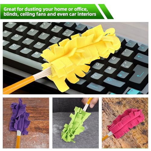 12 Pack Reusable Duster Refill Compitable with Swiffer Duster - Washable Heavy Duty Dusters Refills 360 for Swiffer Duster Handle & Super Extender Handle(Handle is Not Included) - color: 12 Pack