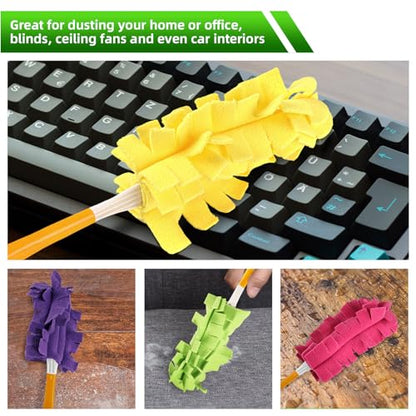 12 Pack Reusable Duster Refill Compitable with Swiffer Duster - Washable Heavy Duty Dusters Refills 360 for Swiffer Duster Handle & Super Extender Handle(Handle is Not Included) - color: 12 Pack