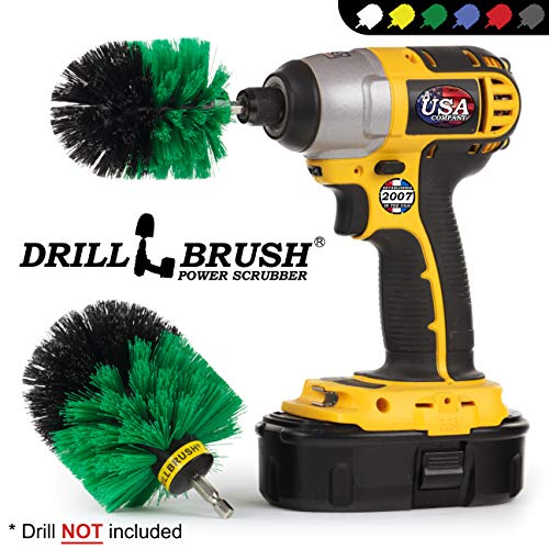 Drill Powered Kitchen Cleaning Supplies - Kitchen Scrubbing Accessories - Drill Brush Household Cleaner - Oven Cleaning Tool - Stovetop Scrubber Brushes - Kitchen Sink Scrub Brush - Frying Pan Brush - color: Green