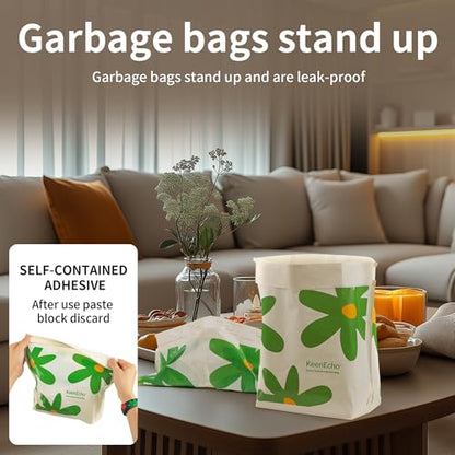 Disposable Car Garbage Bin Bags, Vomit Trash Bags made with Recycled HDPE for Boat, Plane, Travel, Camping, Bedroom, Study Room, Office and Car, 20 pcs - color: Green 20 Count (Pack of 1)