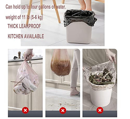 4 Gallon Bathroom Trash Bags,6 Rolls Small Trash Garbage Bags, Disposable Trash Bags for Office, Bathroom Wastebasket Waste Bin (120 Count, 4Gallon Multicolor) - color: 4Gallon Multicolor