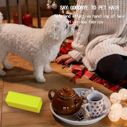 2pcs Pet Dog Cat Hair Remover, Pet Hair Removal Tool, Hollow Cleaner Brush for car，Interior, Furniture, Sofa (green and green) - color: greengreen