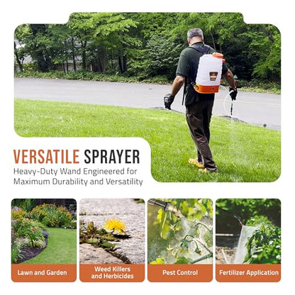 PetraTools 3 Gallon Battery Powered Backpack Sprayer in Lawn and Garden - HD3000 - Long Battery Life & Padded Straps for Comfort - Electric Sprayer w/ 7 Spray Nozzles & 80PSI (3 Gallon ProKit) - size: HD3000 ProKit (7 Nozzles)