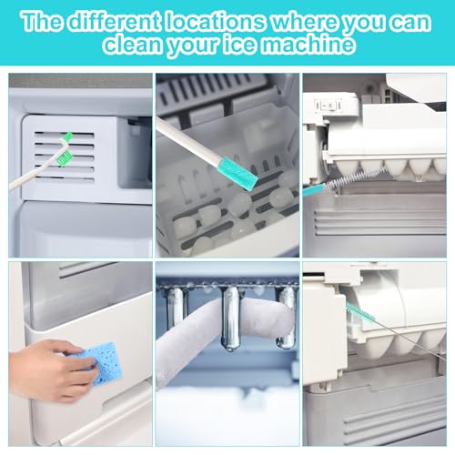 12pcs Ice Maker Cleaning Brush Set, Multifunctional Ice Machine Cleaning Tools Water Cooler Cleaner Kit Home Kitchen Utility Tools