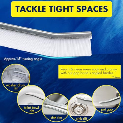 IBB 3Pcs Crevice Gaps Cleaning Brush, Hard Bristle Brush for Cleaning, Deep Cleaning Thin Brushes for Small Spaces, Bathroom Gap, Sink Crevice, Windows Groove, Tiles & Faucets