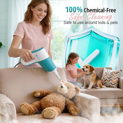 Steam Mop, Handheld Steam Cleaner with Rotating Scrub Brush & Detachable Steam Mops for Floor Cleaning, Refill Anytime, 10-in-1 Multi-purpose Steam Cleaner for Home, Tile, Grout, Furniture