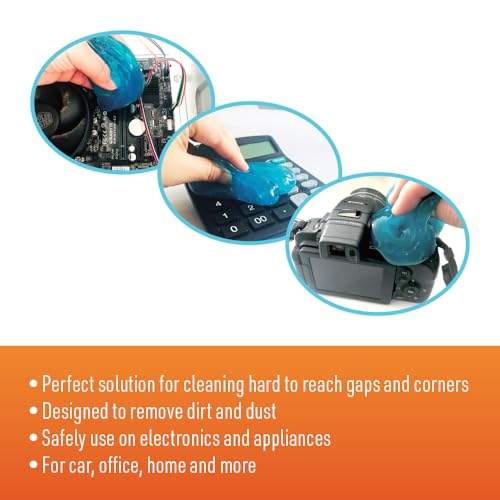 Xtreme Dust Cleaning Gel for Computers, Keyboards, Electronics, Car Interiors, and More, Designed to Easily Remove Dust and Dirt from Hard-to-Reach Places, Electronic Safe, 3.5 oz