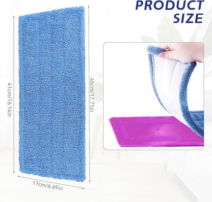 Sgizoku Mop Pads Replacement for Rejuvenate, Compatible with Rejuvenate Click N Clean, Resuable Microfiber Mop Refill Head, Easy to Replace, Machine Washable (6 Pack, Purple, Microfiber, Floor) - color: 6 Pack