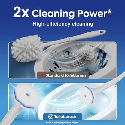100 Pcs Disposable Toilet Cleaner Refill Pads, Universal Toilet Bowl Brush Replacement Heads, Durable Deep Cleaning Refills, Fresh Scent Bathroom Cleaning Supplies - size: 1 Count (Pack of 100)