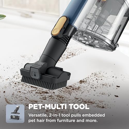 Shark® Cordless Pet, Cordless Lightweight Stick Vacuum Cleaner, Self Cleaning Brushroll, 40 Min Runtime, Removable Handheld, XL Dust Cup, Moonlight Blue, IY143H (2026 Release) - style: Cordless Pet Essential (40 min)