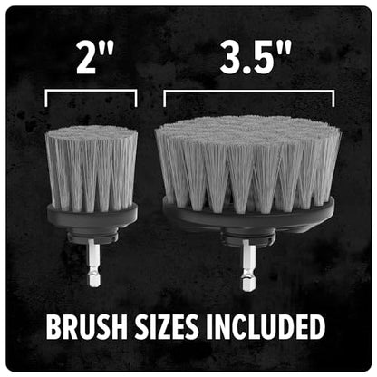 Dirt Devil Medium Bristle Cleaning Brush Set, 2 Piece, 2" and 3.5" Brushes Included, for Use on Showers, Porcelain and More, General-Purpose Cleaning, Scrubber Brush Drill Attachment for Cleaning - style: Medium Bristle Brush