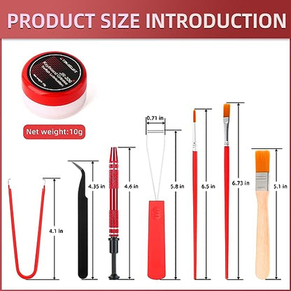 Keyboard Remover Tool Kit, 8 Pcs Set - Keycap Puller, Switch Puller, Tweezers, 4-Claw Grabber