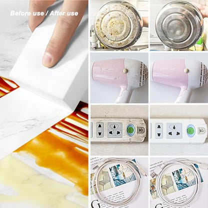 50 Pack Melamine Sponges, Magic Sponge Eraser, Durable Multi-Purpose Premium Melamine Foam Eraser for All Oil Stains, Coffee Cup Stains, Bathroom, Kitchen, Leather, Shoes, Walls, car interiors. - color: 50pc