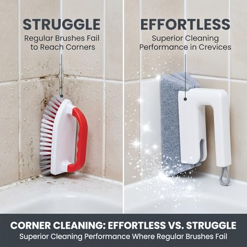 Window Track Cleaner Tool 3 Pack, Groove Track Cleaning Tools Kit with Brush and Scraper, Window Sill Cleaner Tool for Sliding Door Tracks, Gaps, Tile Lines, Car Vents Cleaning (Gray*3) - color: Gray*3