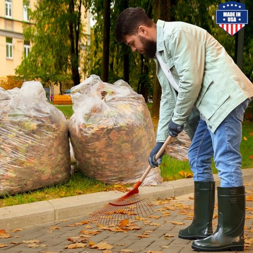 Fuxury 55-60 Gallon Heavy Duty Trash Bags, 100 Count Clear Garbage Bags, 23 Mic Thick, 38x58 in, Star-Seal Bottom, Plastic Bags Ideal for Home, Yard & Commercial Use, Made in USA - color: 60Gal-100Ct(Clear)