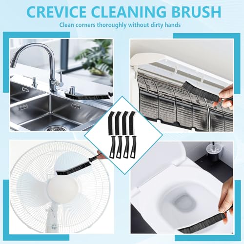15PCS Crevice Cleaning Brush Grout Brush, Straw Cleaner Brush, Hard Bristle Cleaning Supplies for Bathroom, Kitchen, Window Sill, Tile Corners & Household Deep Cleaning