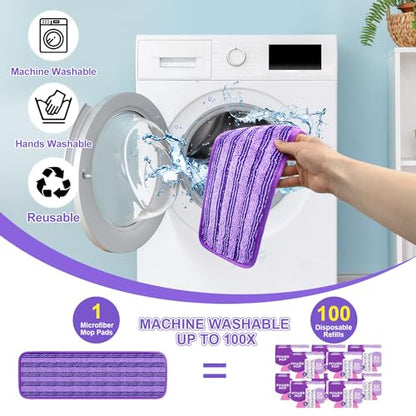 4 Pack Upgraded Reusable Mop Pads Compatible with Swiffer PowerMop, Mop Refill Pads Replacement for Swiffer Power Mop Spray Mop Pads for Multi-Surface Floor Cleaning, Quality Updated Cationic Material - size: 4 Pack Loop Pads for Swiffer Power Mop