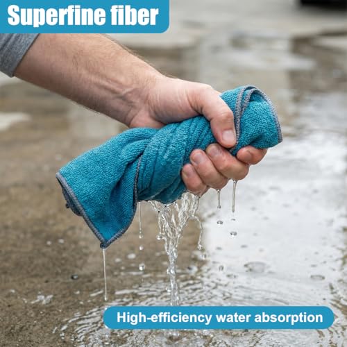 Craedli 3PCS Microfiber Towels for Cars, 17" x 17" 400GSM Microfiber Cleaning Cloth Car Drying Towel, Ultra Absorbent & Scratch-Free Auto Detailing Towel Wash Cloth for Car, Window, Household (42CM) - size: 42CM