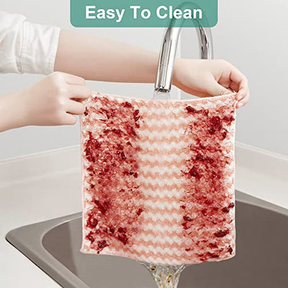 JOYMOOP Hands-Free Mop and Bucket with Wringer Set with Microfiber Cleaning Cloth, Househould Cleaning Tool of Floor Mop and Kitchen Towels