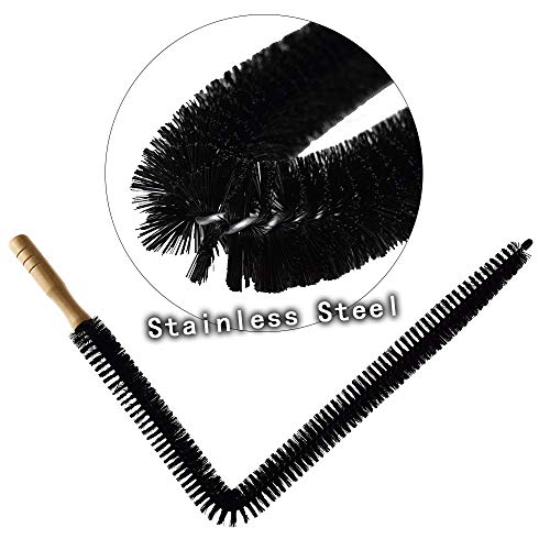 Dryer Cleaner Vent Brush - 30 Inch Long Flexible Dryer Vent Cleaner & Refrigerator Condenser Coil Brush Auger Clothes Lint Trap Remover