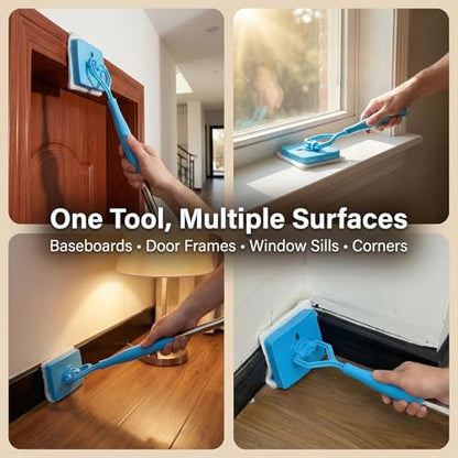 Lightweight Home Cleaning Brush Extra-Long Telescopic Adjustable Rod for Flooring Carpet Clean Household Cleaning Mop (6PCS Sponge) - color: 6pcs Sponge