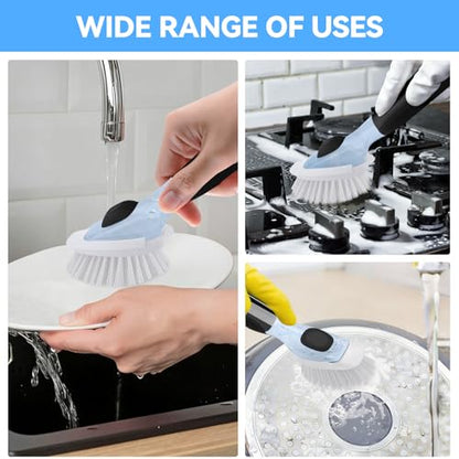 Dish Brush Refills 4 Pack, White Replacement BrushHeads Compatible with OXO Dish Brush & OXO DishScrubber - color: White