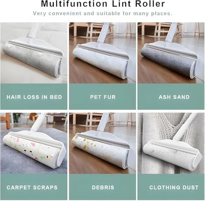 YHPDVI Lint Roller for Pet Hair – 9.45" Extra Wide Sticky Roller with 2 Refills & Long Handle | Heavy Duty Fur Remover for Couch, Carpet, Bed, Clothes | Large-Surface Lint Brush for Dog Cat Hair - size: 9.45" Extra