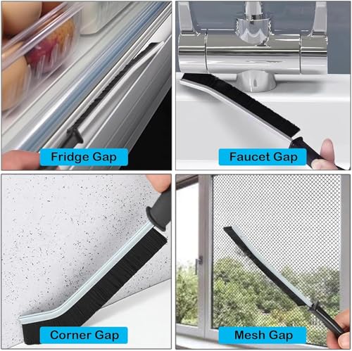 3PCS Crevice Cleaning Brush, Hard Bristle Crevice Cleaning Brush, Multifunctional Cleaning Gap Brush Tool for Bathroom, Home, Kitchen, Bathroom, Window, Vehicle, Faucets, Toilet
