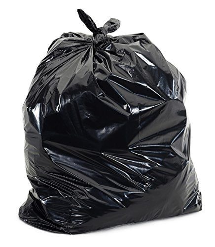 PLASTIC PRINCE 32 Gallon Trash Bags 3 Mil Contractor Bags 34 x 45 Heavy Duty Trash Bags Black 75 per Case