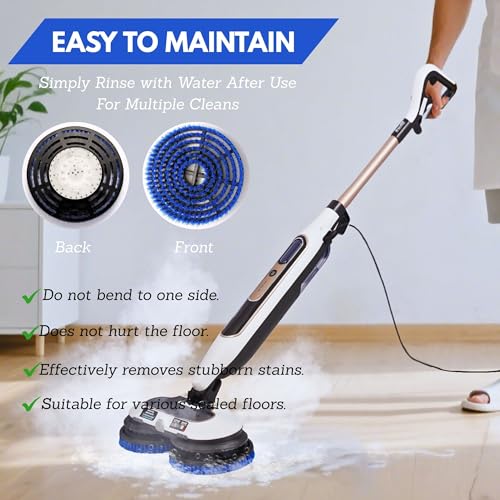 Frescares S7001 Upgraded Replacement Steam Mop Brush Head for Shark,S8201 S8001 S7000 S7201 S7000AMZ S7005 S7020 S7001C Scrubbing and Sanitizing Hard Floor Steam Mop Pads (2Blue) - color: 2blue