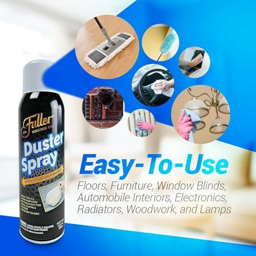 Fuller Brush Duster Spray and Microfiber Cloth Bundle – 3 Microfiber Cloths – Multi Surface Dust Removing Sprayer - Safe Household Cleaning for Floors, Furniture, Blinds & Car Interiors - size: 2 Pack with Cloths