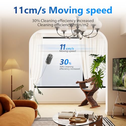 Tosima W5 Window Cleaning Robot, Dual Direction Auto-Spray Smart Window Cleaner with Triple Safety System, Smart Navigation, Remote Control, for All Smooth Surfaces, with 8 Rags, Black Robotic Vacuums