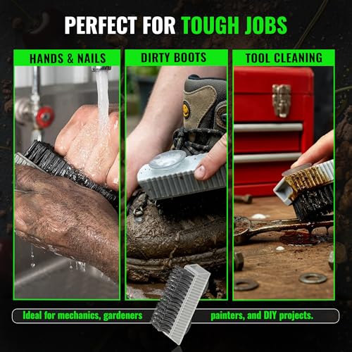 Grip Clean Nail Brush for Cleaning Fingernails – Heavy Duty Nail Brush with Extra Stiff Bristles - Fingernail Brush & Nail Scrubber Brush with Suction Cup Backing for Men & Women - 4 Pack - style: 4 Pack