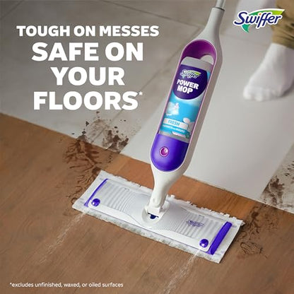 Swiffer PowerMop Multi-Surface Mopping Pad Refills for Floor Cleaning, 11 Count, White/Purple - size: 11 CT