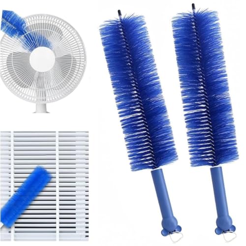 Upgrade Reusable Bendable Cleaning Brush,2026 New Bendable Microfiber Duster for Home Electric Fan Air Conditioner Car Vent Curtains Cleaner. (Blue) - color: Blue