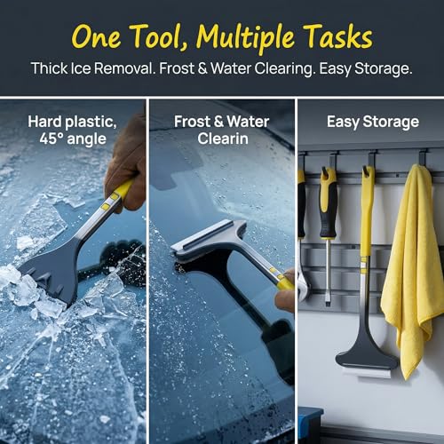 2Pack Window Cleaning Brush Screens and Glass Wet and Dry 2 in 1 Versatile Tool Yellow-Green - color: Yellow-green