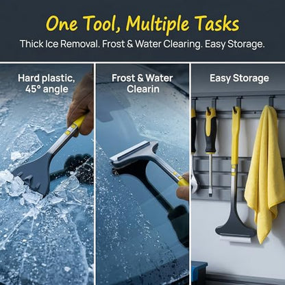 2Pack Window Cleaning Brush Screens and Glass Wet and Dry 2 in 1 Versatile Tool Yellow-Green - color: Yellow-green