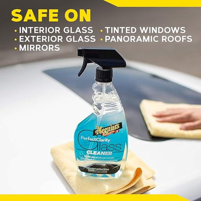 Meguiar's Perfect Clarity Glass Cleaner, Keep Windows, Windshields, and Mirrors Gleaming using a Premium Anti-Hazing Formula that Leaves a Superior Streak Free Finish, 24 Oz - style: Glass Cleaner Spray