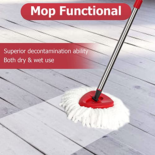 O-Cedar Spin Mop Replacement Head Set with Base and 30" to 58" Handle, Combo Set Includes 4 Pack Mop Refills - color: Mop Handle&base With 4 Head Refills