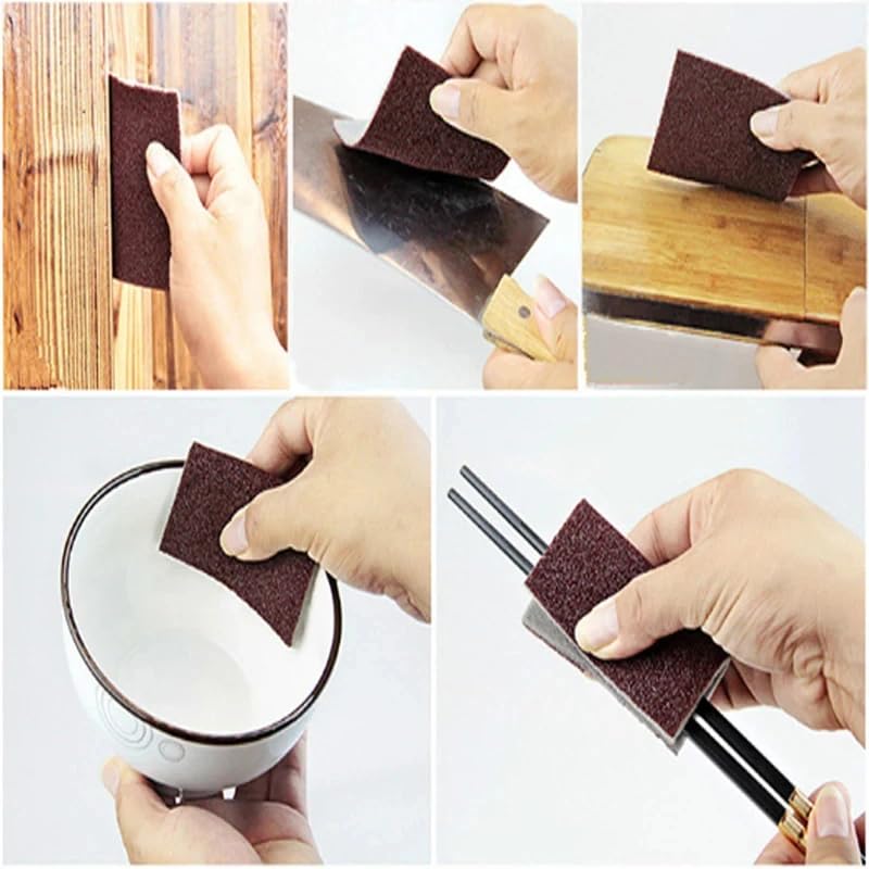 Diamond Sand Sponge Wiper Household Cleaning Cloth Kitchen Dishwashing Brush Pot Cleaning Cloth (15pcs) - color: 15pcs