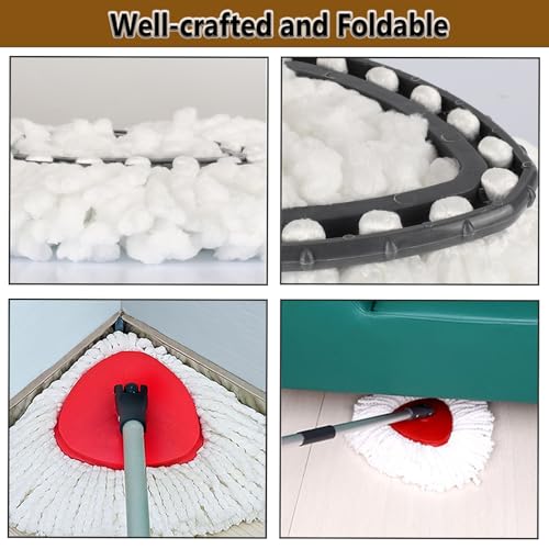 20Pack Spin Mop Replacement Heads,100% Microfiber Mop Head Replacement Compatible with Triangle Spin Mop, Easywring 1-Tank System, Easy Cleaning, Microfiber, Machine Washable - size: 20Pack