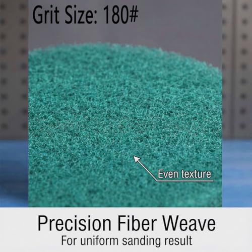 4 Inch 180 Grit Drill Brush Scrubber Scouring Pads, 20 Pcs Hook & Loop Power Scrubber Scour Pads for Rotary Tools, Random Orbital Sander (Green) - style: Green - 180#