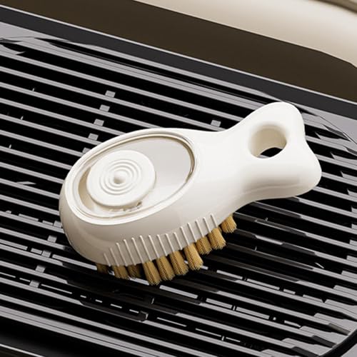 Handheld Kitchen Brush Cleaner - Lightweight Dish Wash Brush, Multi Use Kitchen Pot Scrubber for Grill Grates Oven, Nylon Bristle Sink Cleaning Scrubber, Pot Cleaner, Utensil Scrubbers for Daily Use - color: Cream White