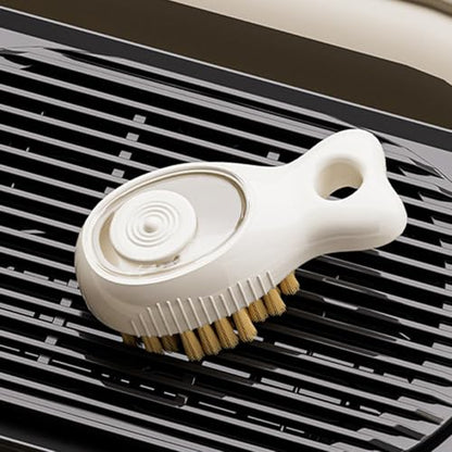 Handheld Kitchen Brush Cleaner - Lightweight Dish Wash Brush, Multi Use Kitchen Pot Scrubber for Grill Grates Oven, Nylon Bristle Sink Cleaning Scrubber, Pot Cleaner, Utensil Scrubbers for Daily Use - color: Cream White