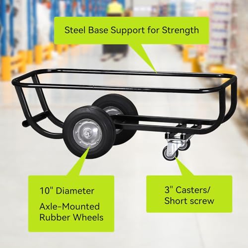 Tilt Dump Truck 850 lbs Capacity, 1/2 Cu.Yd Heavy Duty Trash Cart with Wheels, Forklift-Able Frame, Plastic Utility Dump Cart for Construction, Warehouse & Industrial Use (2-Pack) - size: 2PC